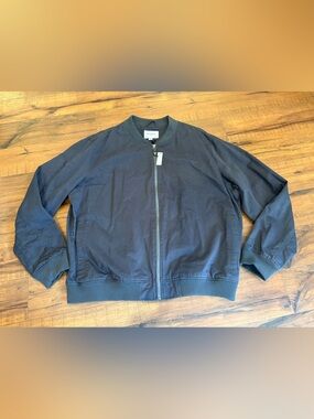 Goodfellow & Co Bomber Jacket Black & Grey Midweight Full Zipper Men’s Size XXL